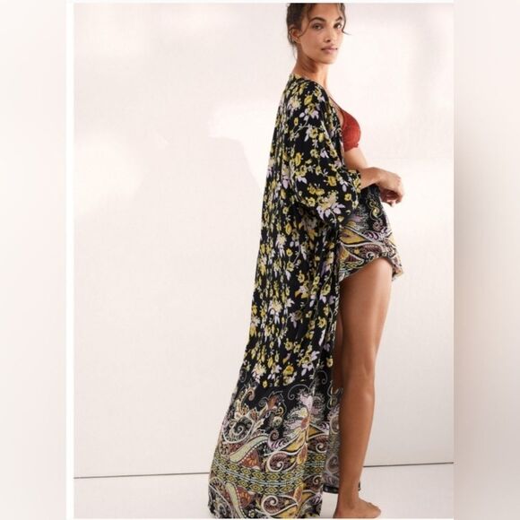 FREE PEOPLE Sz S BALI PIXIE LOUNGE KIMONO - Picture 1 of 11